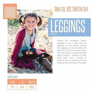 Lot of 3 Pairs of Brand New LuLaRoe Tween Leggings